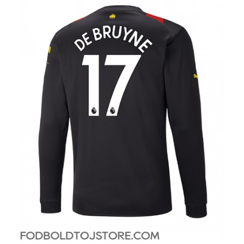 Manchester City Kevin De Bruyne #17 Udebanetrøje 2022-23 Langærmet